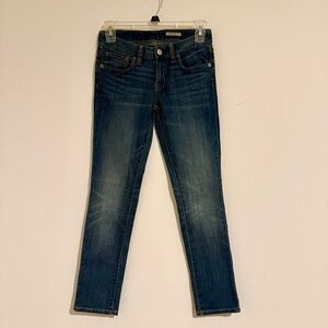 Girls Ralph Lauren Bowery Skinny Blue Jeans Size 12 Light Fading